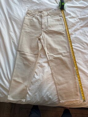 AG Adriano Goldschmied Cream High-Rise Jeans